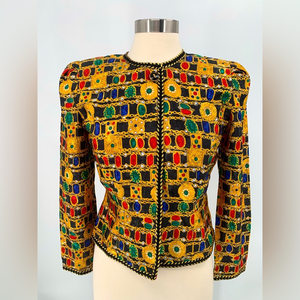 Vintage 90s - Jewel Jacket - Chanel Style
